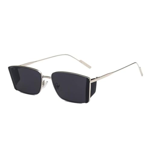 Lunettes de soleil abri yeux fatigués monture métal carrée pour homme et femme