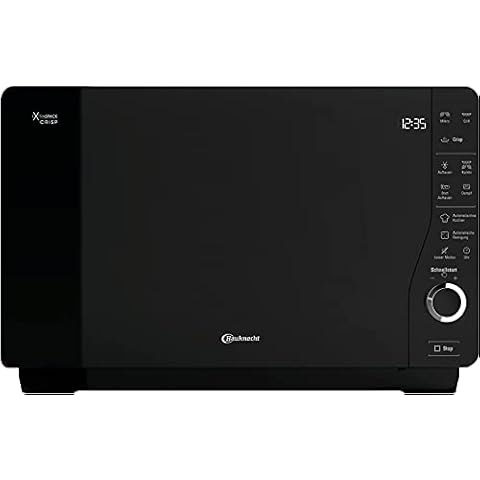Bauknecht ExtraSpace Crisp MW 427 SL/Kombination Grill und Mikrowelle/Maximale Flexibilität-Ohne Drehteller/ 800 W/ 25 L Garraum/Grill 1000 W/Crisp-Funktion/Dampfgarfunktion/AutoClean Cover