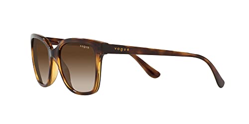 Vogue Eyewear Woman Sunglasses Transparent Grey Frame, Grey Gradient Dark Blue Lenses, 54MM3