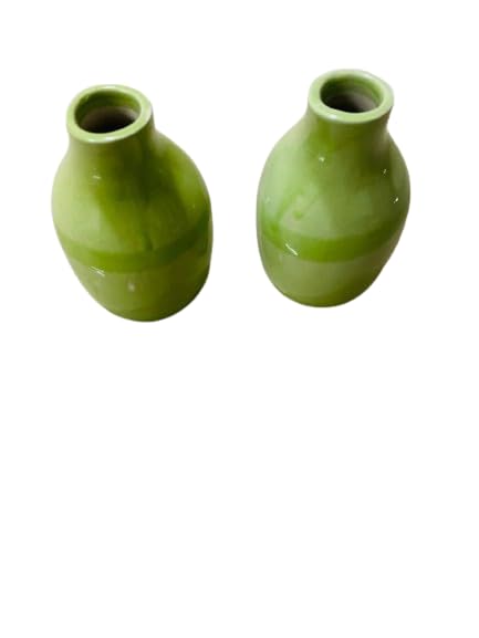 Beautiful Green Colour Mini Ceramic Flower Planter Clay Pot Combo by Label Craft by R (Pack of 2) (B0CTKP39BG) Amazon Price History, Amazon Price Tracker