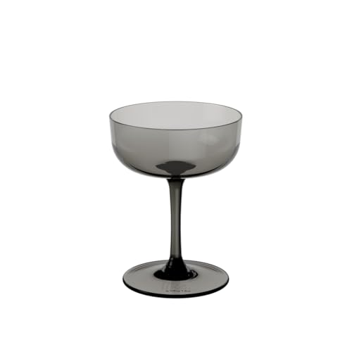 like. by Villeroy & Boch - Like Glass Smoke copas para cava, set de 2 piezas, gris, apto para lavavajillas, set de copas para vino espumoso, Champagne, prosecco, cava, vajilla de cristal
