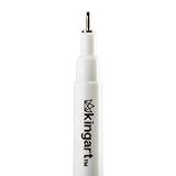 KINGART PRO Inkline Fine Line Art & Graphic Pens, Single Pen, Assorted Nibs & Sizes with Archival Japanese Ink, Size: 08, Black