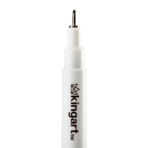 KINGART PRO Inkline Fine Line Art & Graphic Pens, Single Pen, Assorted Nibs & Sizes with Archival Japanese Ink, Size: 08, Black