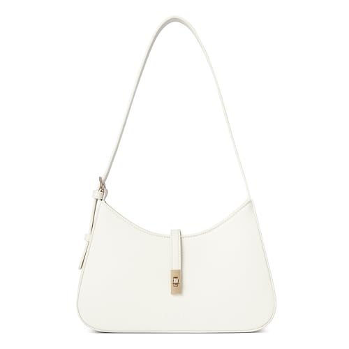 CLUCI Shoulder Bag for Women, Purses for Women, Handbag Hobo Bags Vegan Leather Crossbody Purse with Adjustable Strap White