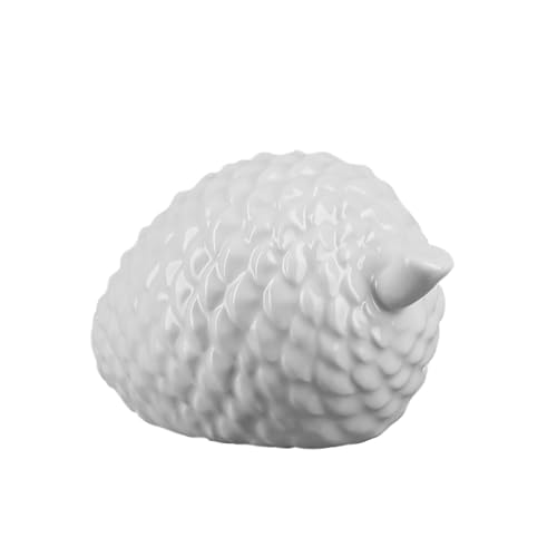 Fink weißer Deko Zapfen 11 cm aus Porzellan Tannenzapfen zum...