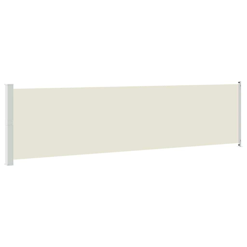 vidaXL Patio Retractable Side Awning Outdoor Sunshade Garden Privacy Screen Sun Shelter Shade Cover Canopy Porch Sunscreen 600x160 cm Cream — image 1