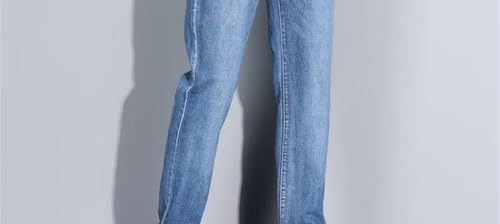 Men's Stretch, Fashionable and Comfortable Business Jeans. Straight-Leg Stretch Cotton Casual Jeans2