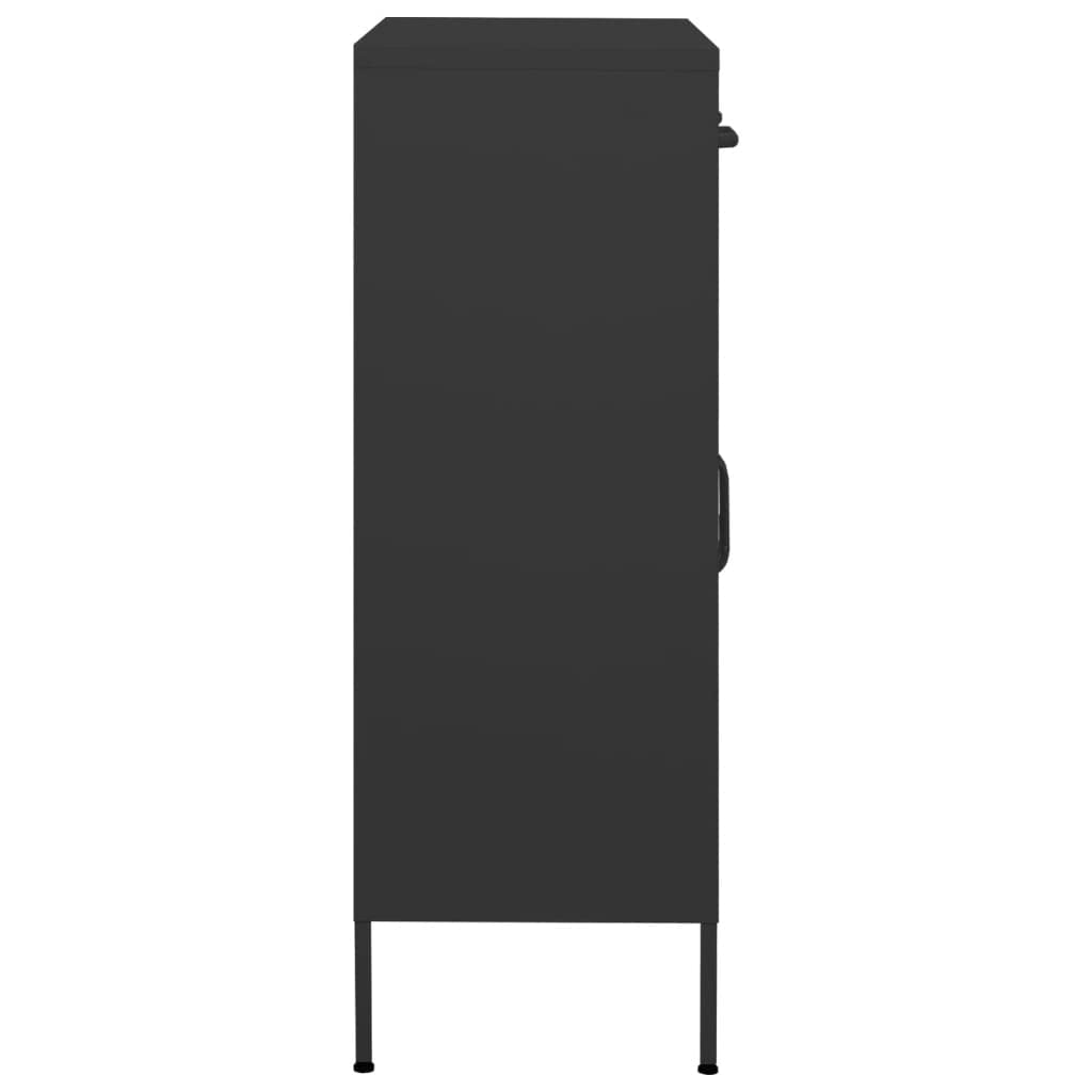 vidaXL Lagerschrank Sideboard Kommode Anrichte Stahlschrank Schrank Beistellschrank Mehrzweckschrank Bücherschrank Standschrank Anthrazit 80x35x101,5cm Stahl