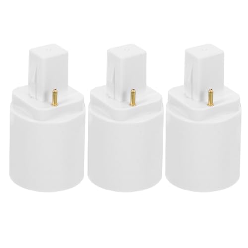 SOPOTUTU Lot de 3 Adaptateurs Douille G24D vers E27 à 2 Broches pour Ampoules LED Convertisseurs Compatibles Ac100-230V Adaptateurs pour Éclairage Domestique et Bureau