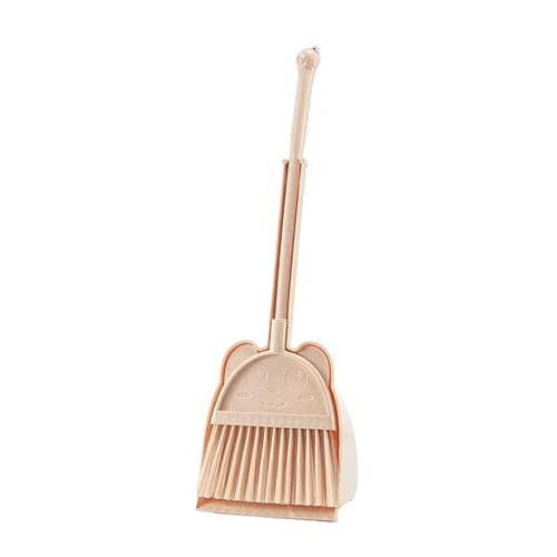 Perfk 子供用ミニちりとりとほうき、子供用ほうきとちりとりセット、子供用掃除ほうきちりとりセット、, ベージュ