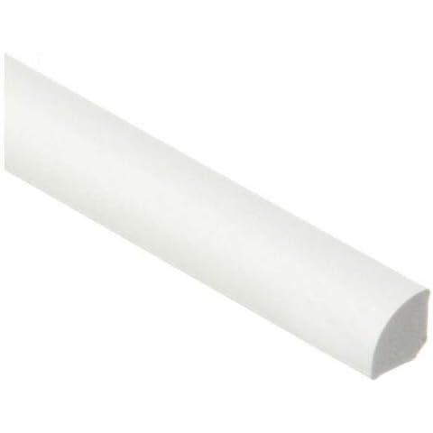 18mm uPVC Quadrant Trim Gap Filling Window Door 1M Plastic Skirting Board TMW Profiles (White) Cover