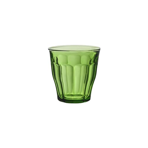 Image of Duralex France Picardie Green Tempered Glass Tumbler 310 ML Set of 6 Glasses | 3X Stronger & Durable | Microwave & Dishwasher Safe | Ultra Scratch-Resistant | Stylish & Giftable Drinking Glass