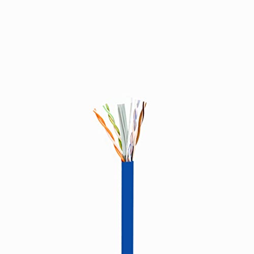 Cable Cat6e Plenum 1000ft UTP Cobre Puro Azul miniatura 2