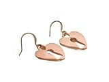 Rose Gold Heart Earrings, handmade jewelry victorian edwardian art deco