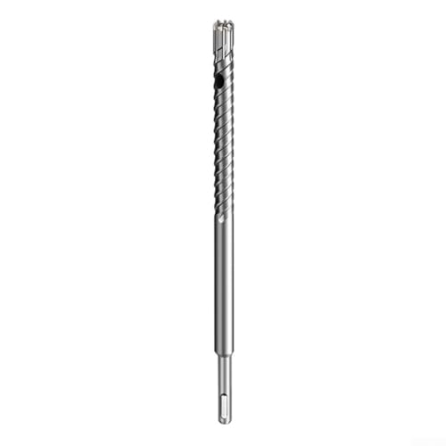 Broca de martillo de carburo de 10-18 mm para pared de hormigón y placa de hierro con diseño de 8 cuchillas, construcción de aleación de alta dureza, 303 mm de longitud (18 x 303 mm)