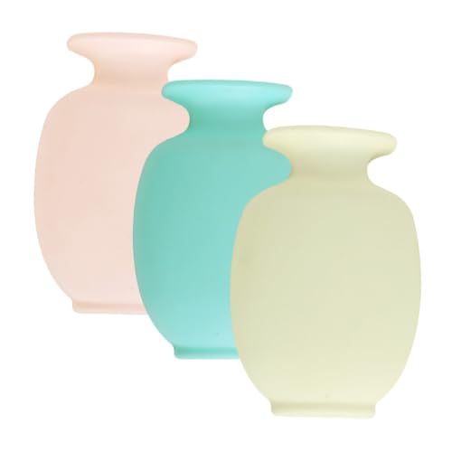 Hemobllo 3 Piezas Jarrón De Pared Adhesivo De Jarrón Reutilizable para Ventana Refrigerador Colgante Rústico