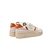 Lacoste Women's T-Clip Plat Sneaker, Off White/Light Tan, 6