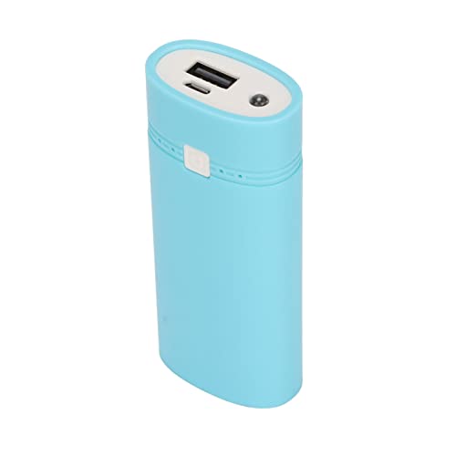 Masyrt Universal DIY Power Bank Box, 2 x 18650 - Caricatore portatile USB per smartphone (blu)