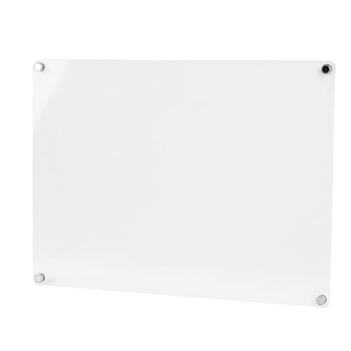 Pizarra blanca magnética acrílica de 15,7x11,8 pulgadas transparente para nevera 2