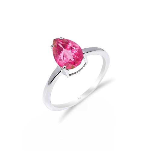 Bague en topaze rose et argent pour sublimer vos fiançailles bohèmes