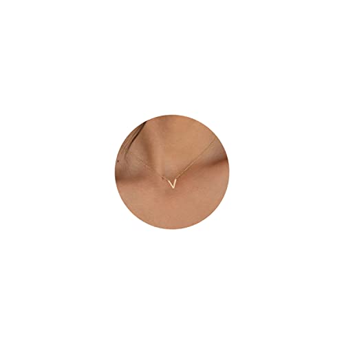 Hayopi Initial Necklaces for Women, 14k Gold Plated Letter Necklace Cute Gold Initial Necklace Dainty Gold Monogram Pendant Necklace Simple Initial Choker Necklaces for Women Trendy Gold Jewelry,