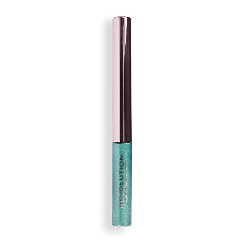 Image of Makeup Revolution Ultimate Lights Chromatic Liner Teal Bling Toned liner with Gloss & Fragrance (Pack of 2)