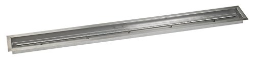 American Fireglass 72 X 6 Stainless Steel Linear Drop-in Fire Pit Pan (T-Burner Included)