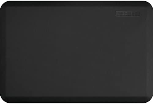 WellnessMats Original Collection Anti-Fatigue Floor Mat, Black, 36 in. x 24 in. x ¾ in. Polyurethane – Ergonomic Support Pad for Home, Kitchen, Garage, Office Standing Desk – Water Resistant,