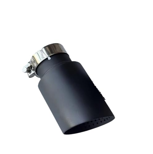Tubo de escape negro y embellecedor de silenciador en acero 304 para coche ID 70mm OD 89mm