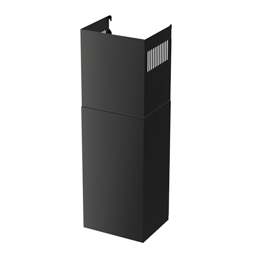Kit de extensión de chimenea ajustable para campana extractora FIREGAS negra para montaje en pared