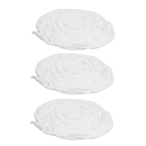 IWOWHERO 3-pack Perm Cotton Strips Cotton Beauty Coils for Hair Perming Dyeing Water Absorbent Gentle on Use