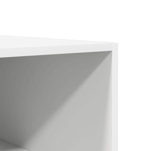Armario blanco de madera de 50x50x200 cm con barra y compartimentos 8