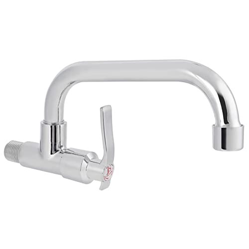 Uadme Grifo De Pared G1/2In Uso A Largo Plazo, Giratorio 360° Acero Inoxidable Grifo De Cocina De Pared Fregadero Para Cocina Aire Libre BañO(25Cm)