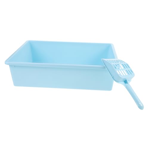 GANAZONO 1 Conjunto De Caixa De Areia Para Gatos Colher De Areia Para Gatos Comadre Para Gatos Vaso