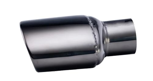 Tuyau d'échappement noir en acier inoxydable anti-corrosion avec embout ovale roulé 57mm