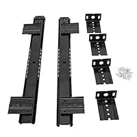 Image of Bosney Keyboard Tray Channel for Keyboard Support Black 350MM Durable Metal Channel Smooth Sliding Rail Mechanism Easy Installation Perfect Replacement Accessory for Office Home Desk - Pack of 7