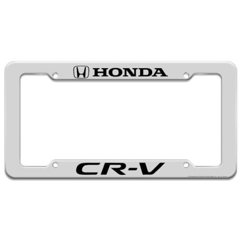 Honda CR-V White License Plate Tag Frame