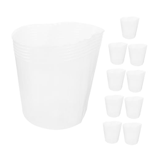 OFFSCH Weatherproof Plastic Square Flower Pot Liner Insert 10 Pack Plant Basket Liner Replacement for Outdoor Planting