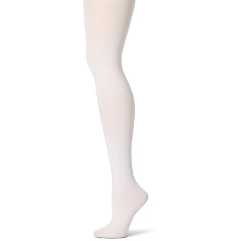 Sansha Women's Microfiber Transitional Dance Tights, White, One Size Cover