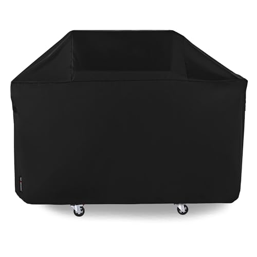 Suphomeware 63 Inch BBQ Grill Cover for New 2022 Weber Genesis 300 Series, Heavy Duty Barbecue Covers Compared to Weber 7757, Black