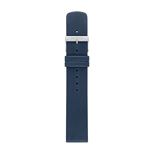 Skagen 20mm Standard Leather Watch Strap, Ocean Blue (Model: SKB6119)