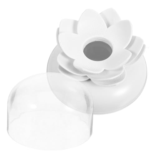 COLLBATH Lotus Flower Shaped Toothpick Cotton Swab Holder Portable Multi Functional Organizer for Vanity Desktop Dining Table for Toothpicks Swabs More