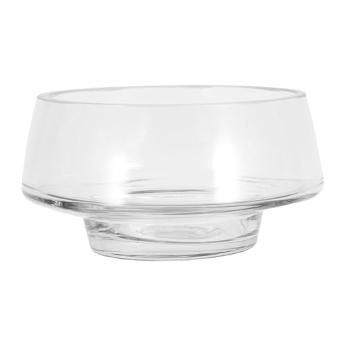 HEMOTON Maceta de Vidrio Transparente para Terrarios de Musgo y Suculentas, Recipiente Decorativo Ecológico de Boca Grande, Jardinera de Cristal Pequeña para Plantas de Interior