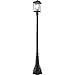 Z-Lite 568PHBR-564P-BK 2 Light Outdoor Post Mounted Fixture, Black