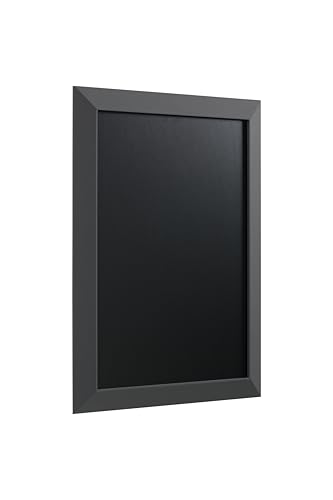 Tableau à craie noir rectangulaire Bi-Office Kamashi avec cadre MDF gris