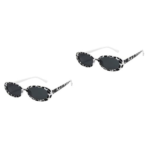 La Mejor Lista de Monturas de gafas para Niño - los más vendidos. 50 KESYOO 2 Gafas De Sol De Moda Con Forma De Vaca Montura Pequeña Ovaladas Para Niños Y Mujeres Material Para Exteriores.