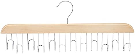 Amazon Basics Wooden Belt Hanger - Natural, 2-Pack