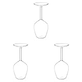 Inverted Wine Glass, Upside Down 14oz Tall Glass, Glassware for Champagne, Cocktails and Whiskey, Unique Drinkware for Parties and Gifts (3)