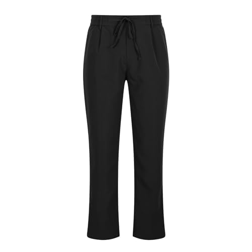 Work Pants for Men Flat Front Twill Pants Mens Slim Fit Stretch Office Trousers Straight Fit Casual Workwear Pockets3