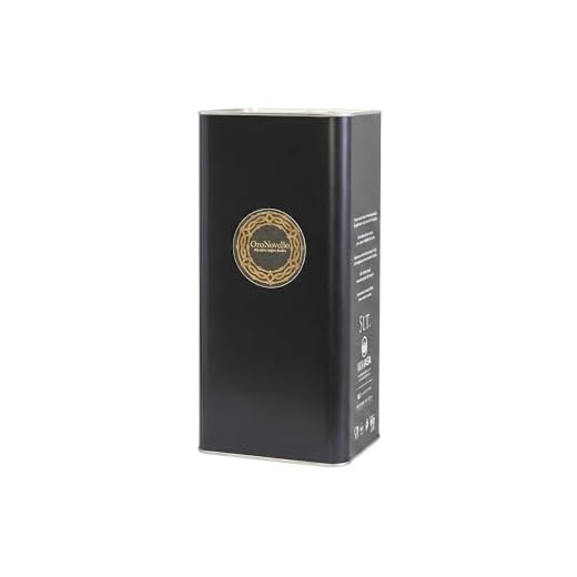 "Oro Novello" - Olio Extravergine Di Oliva 100% Italiano In Latta Da 5 Litri 100% Monocultivar Provenzale, Estratto a Freddo, Non Filtrato